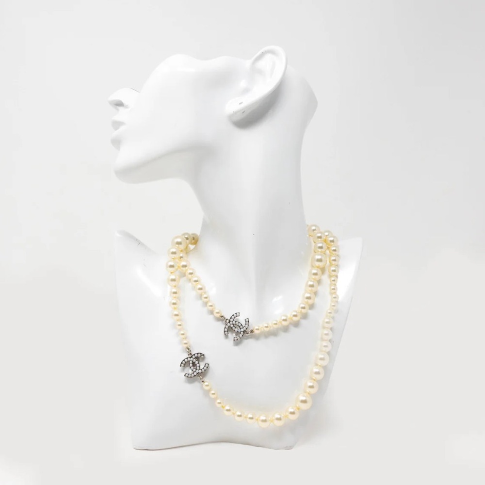 Chanel CC Pearl Long Necklace